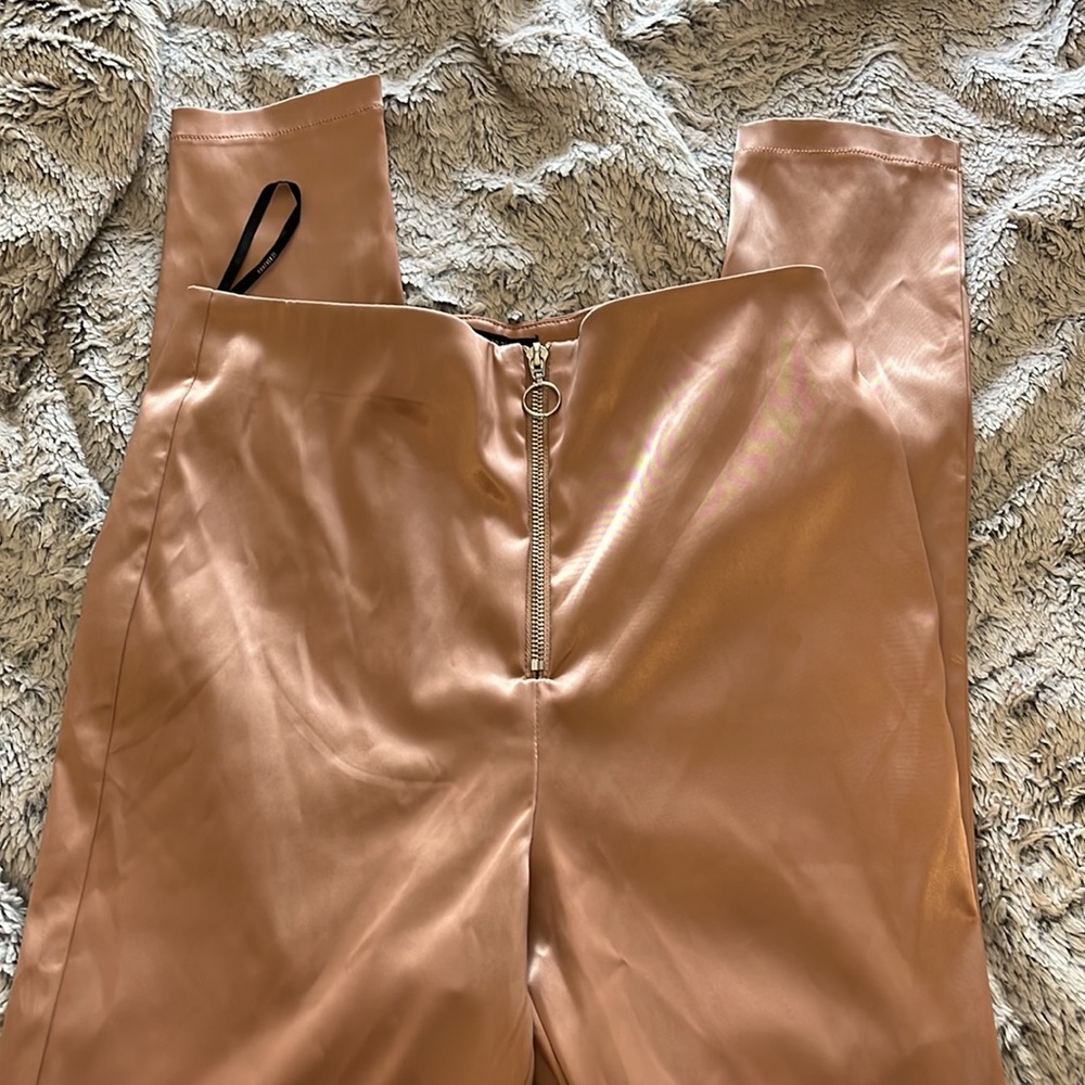 Forever 21 Bronze Shiny Straight Pant - Picture 2 of 4